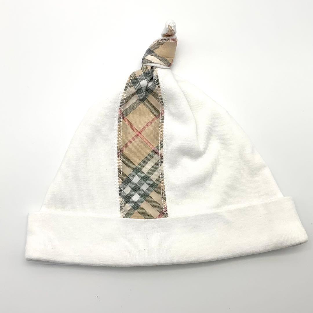 【新品】BURBERRY ベビー服 3点セット　xxs ロンパース　スタイ　帽子