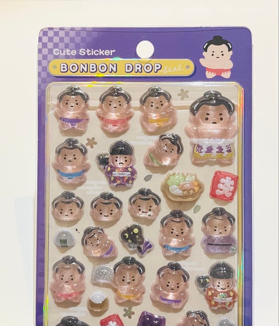 ボンボンドロップシール　和柄　8枚