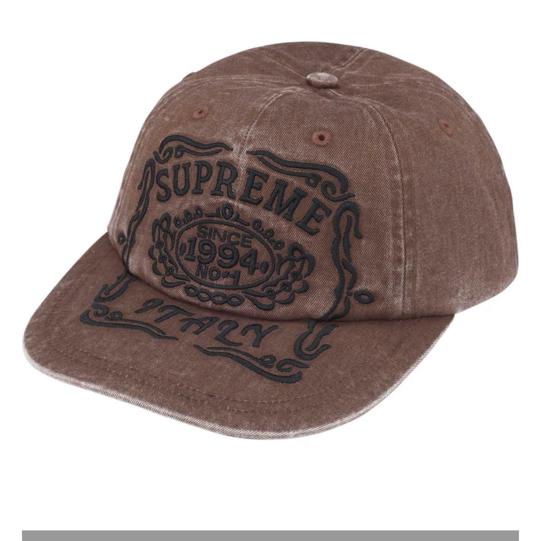 Supreme Italy 6-Panel キャップ ブラウン