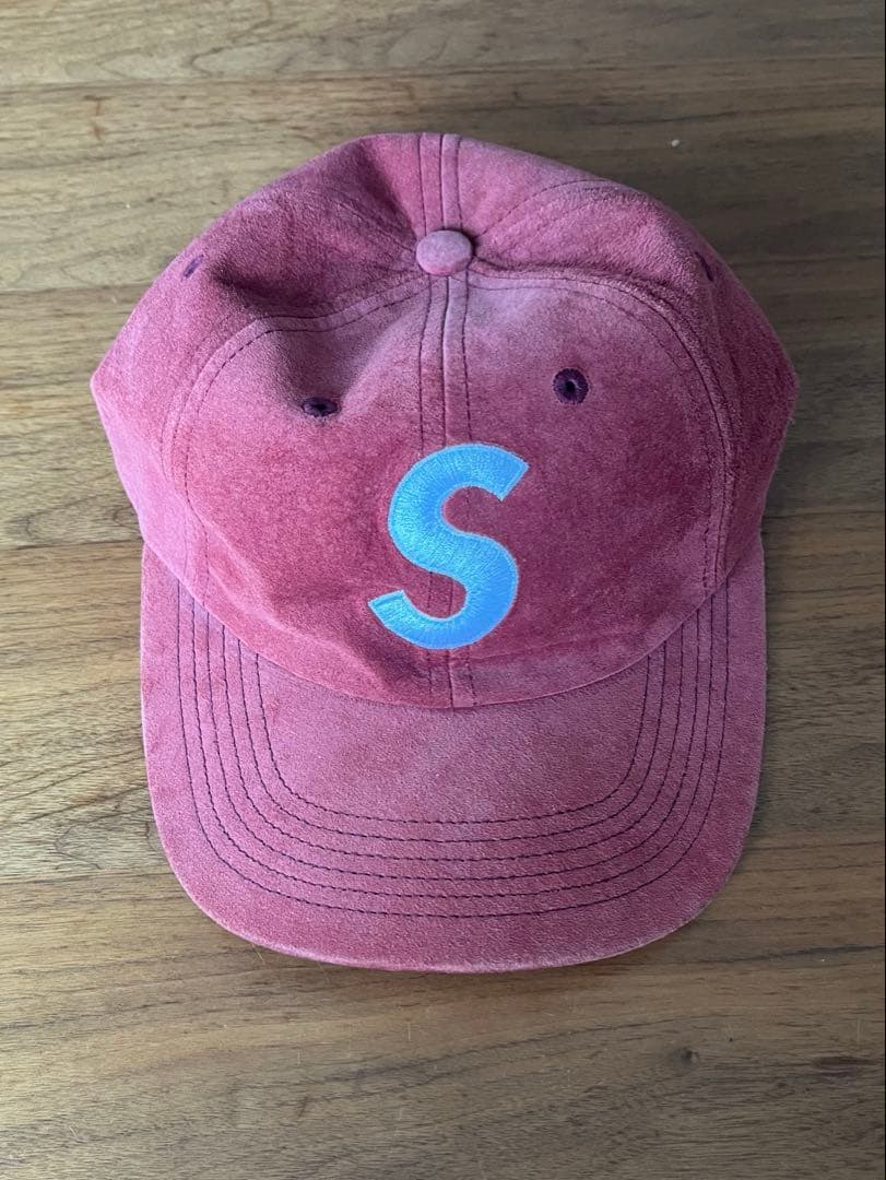 帽子 suede S Logo 6-panel RED