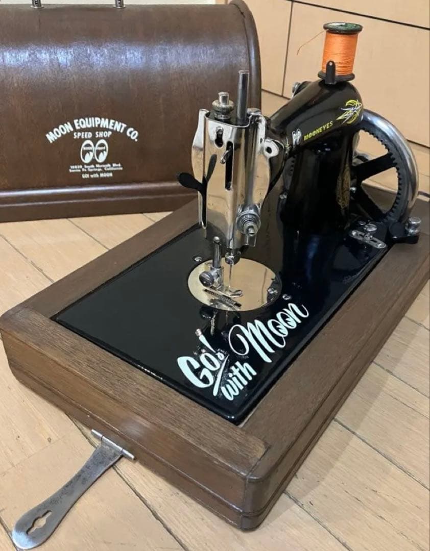 LEADチェーンステッチ・ミシン★整備・調整機★実働単環ミシン★昭和レトロ・骨董