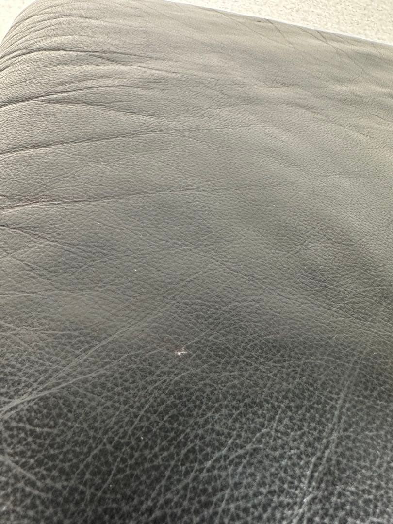 ロレンツォ イタリア スツール オットマン 本革 家具 ブラック ※i4※