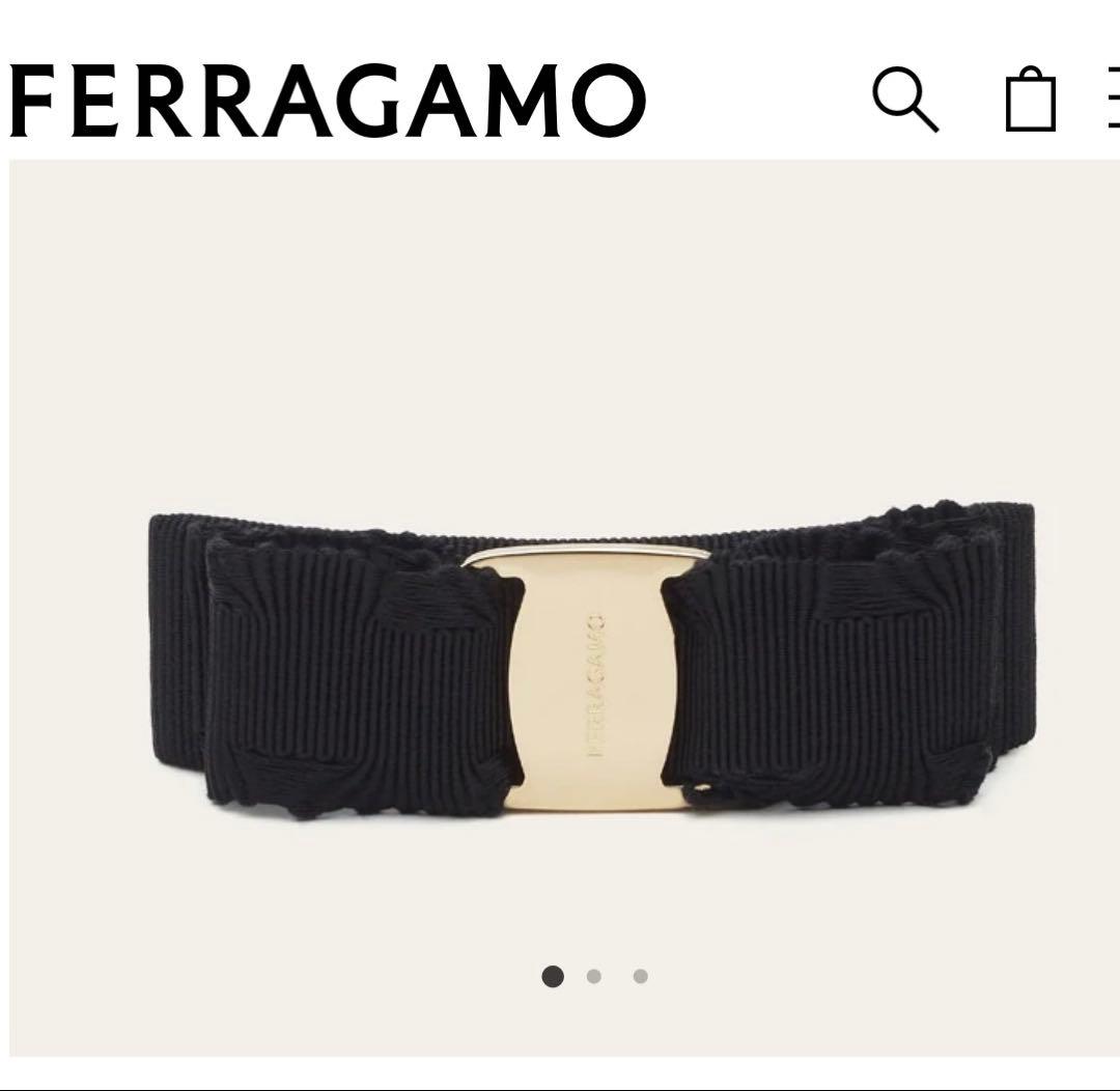 FERRAGAMO バレッタ ブラック/ゴールド