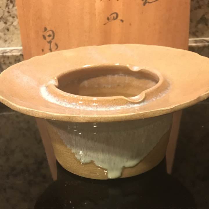 萩焼 灰皿 木箱入り ⑧