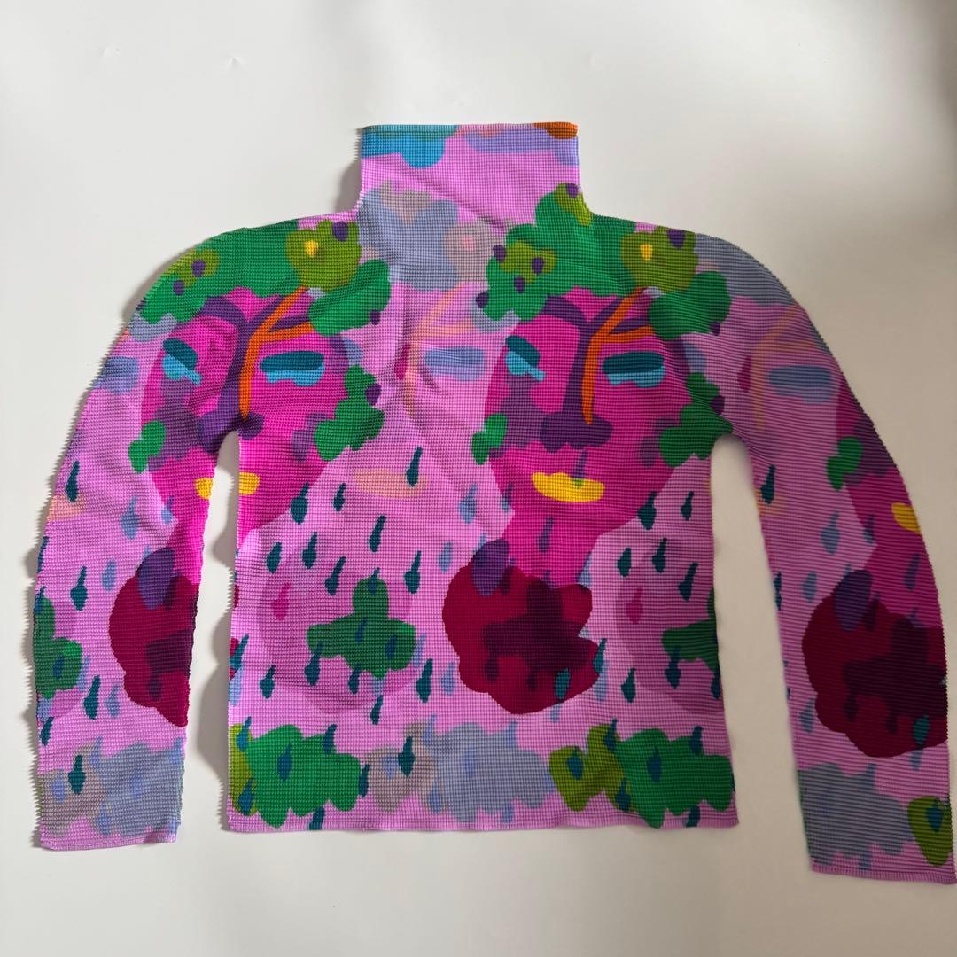 ミー イッセイミヤケ 2024 フェイス プリーツ ブラウス　ストレッチ