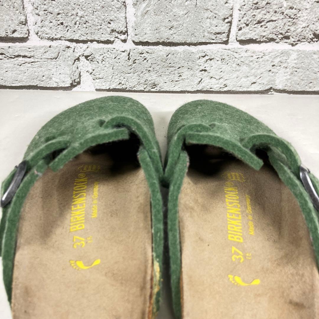 【希少カラー】ビルケンシュトック ボストン フェルト サンダル グリーン 37