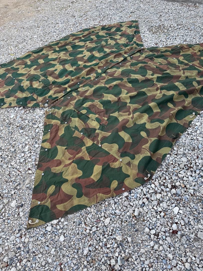 ベルギー軍　1956年　2枚セット M54カモ 軍幕