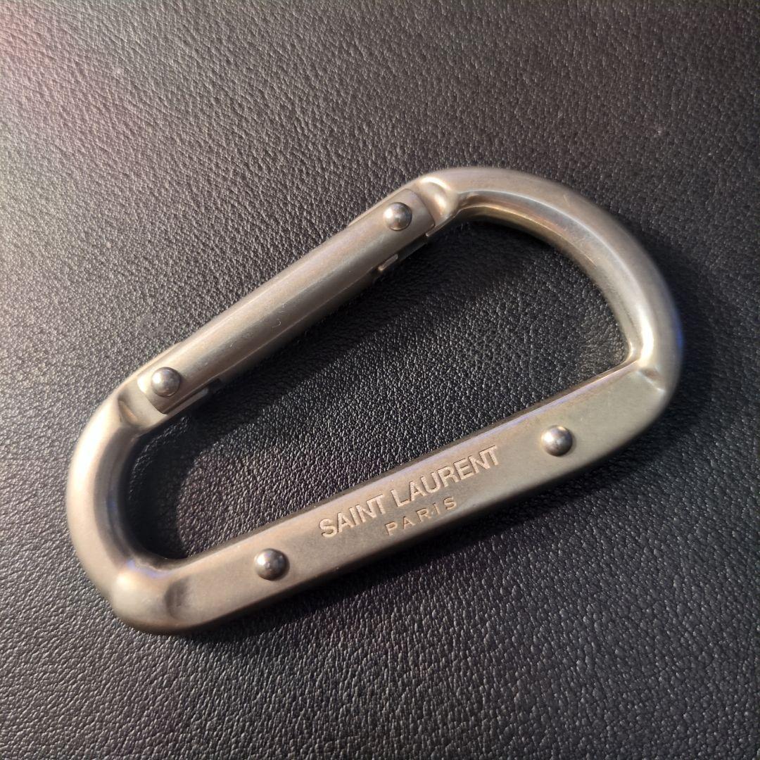 サンローラン カラビナ Saint Laurent キーリング シルバー
