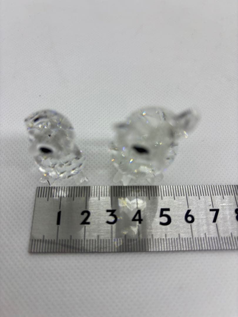 #スワロフスキー クリスタル フクロウ 2体セットP-5