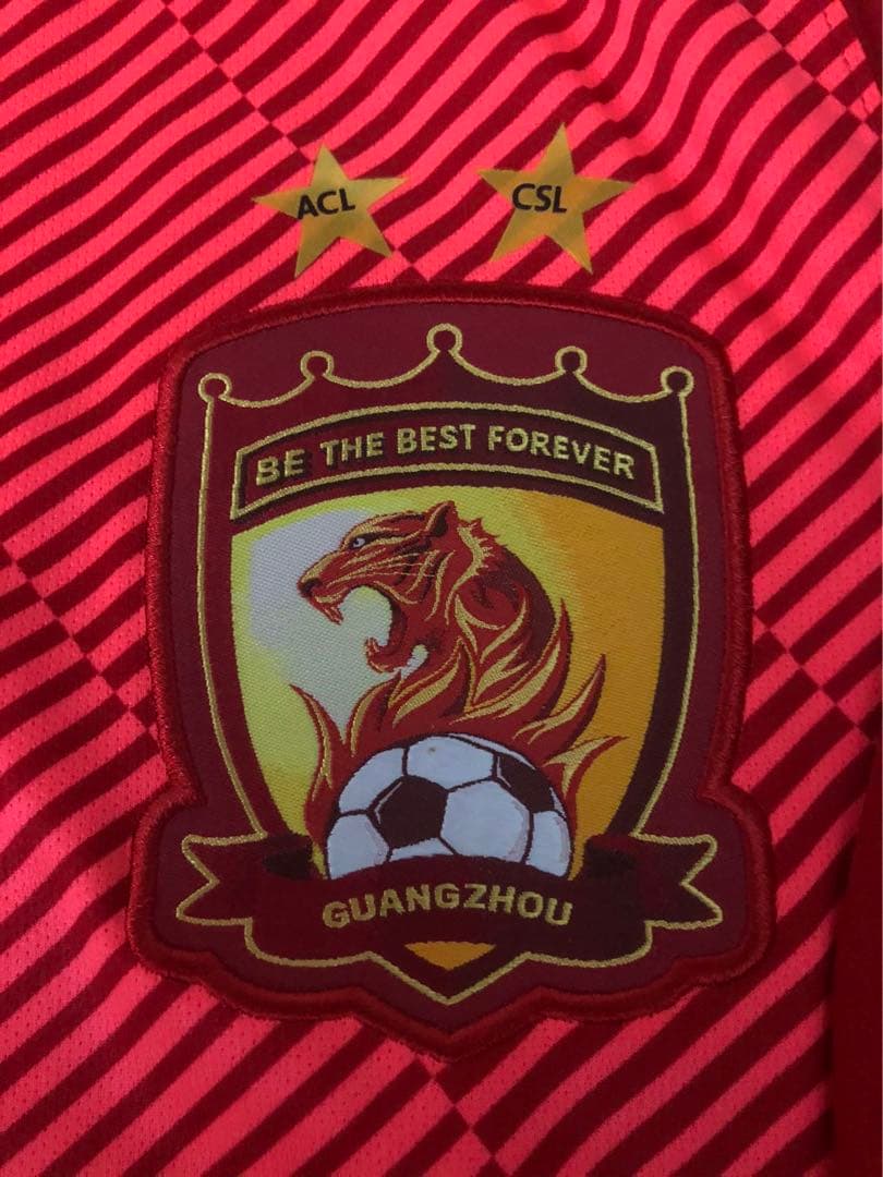 【選手支給品】2019年広州恒大CFAユニフォーム　10番鄭智選手