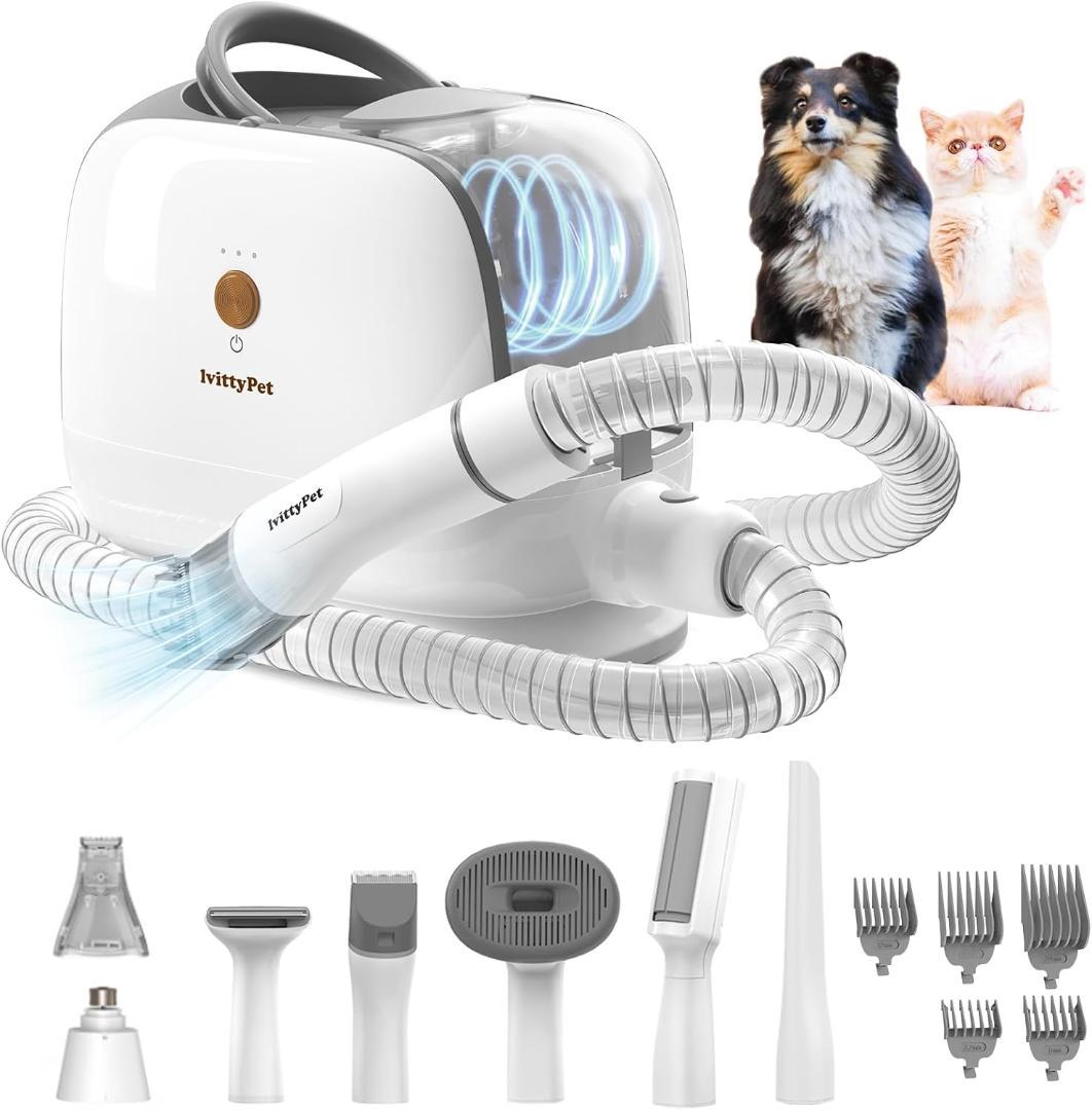 lvittyPet ペット グルーミング 掃除機 7-in-1 13kPa 犬用