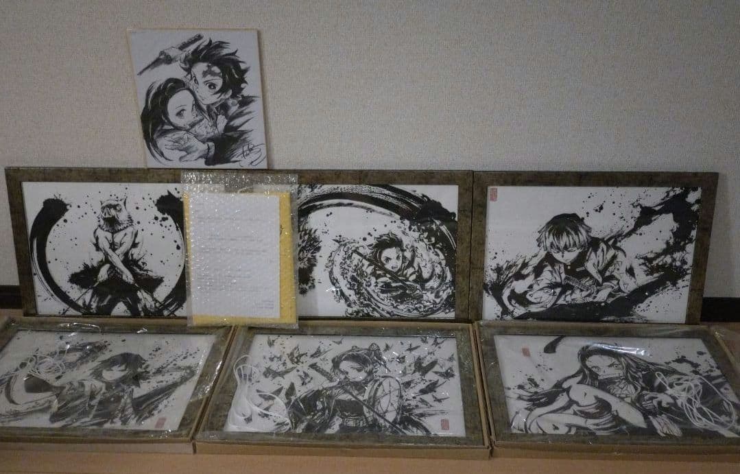 鬼滅の刃　墨絵コレクション　他グッズセット