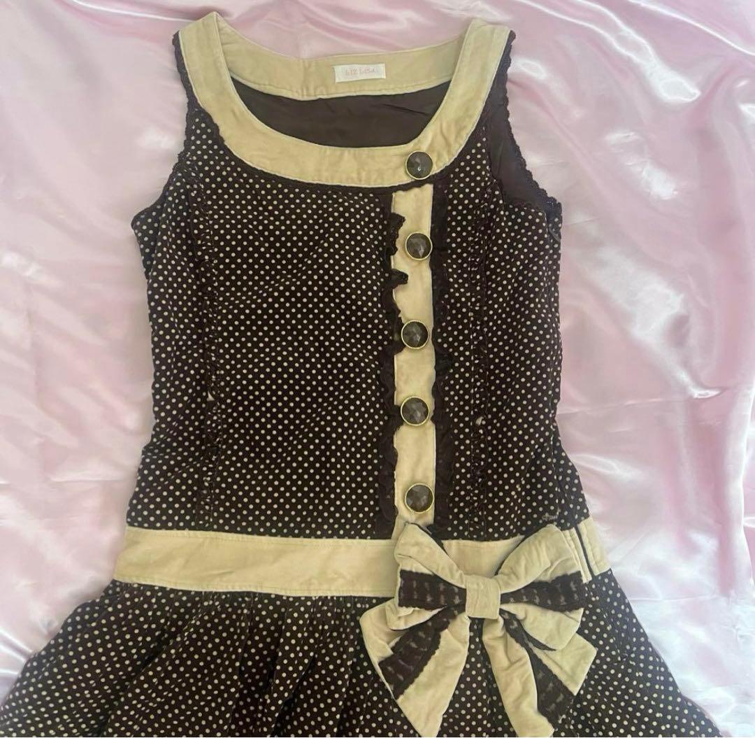 リズリサ　水玉　ワンピ　平成