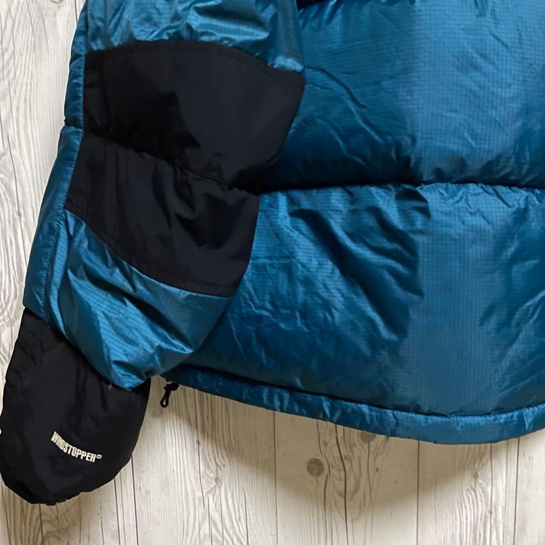 ノースフェイス ダウンジャケット　メンズL 韓国100　700フィル ブルー青