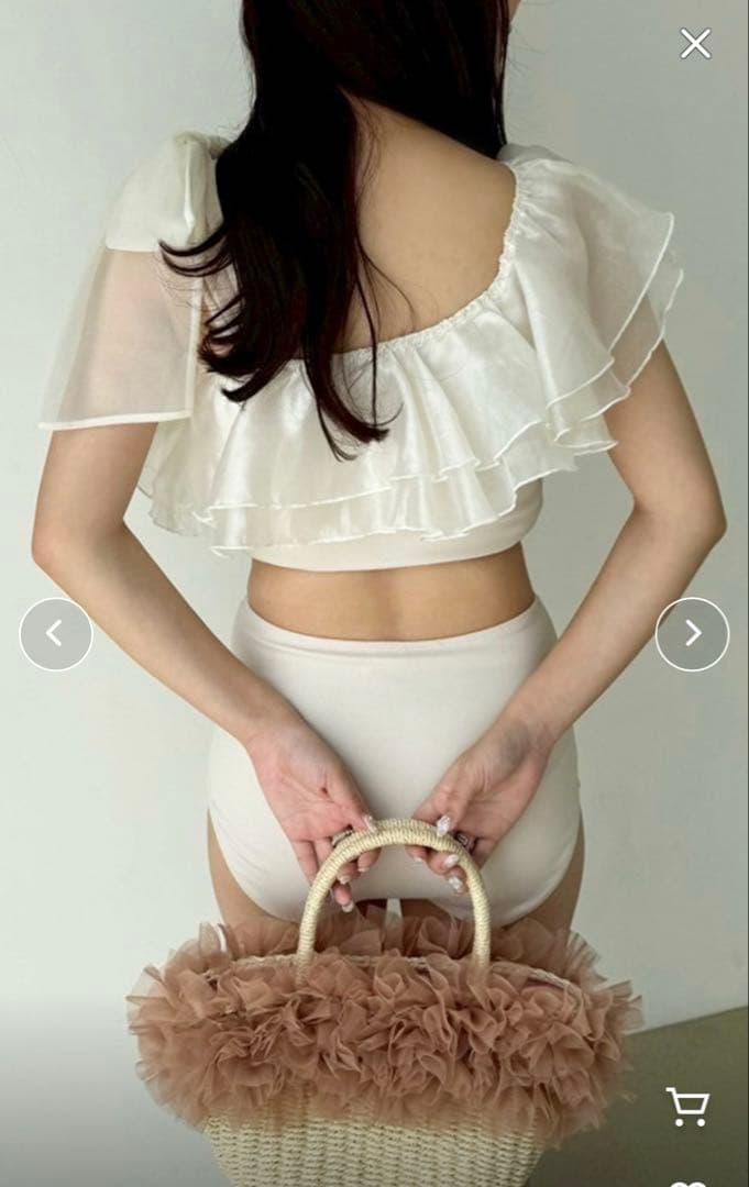 swim wear 肩リボンワンショルダー 3点セット