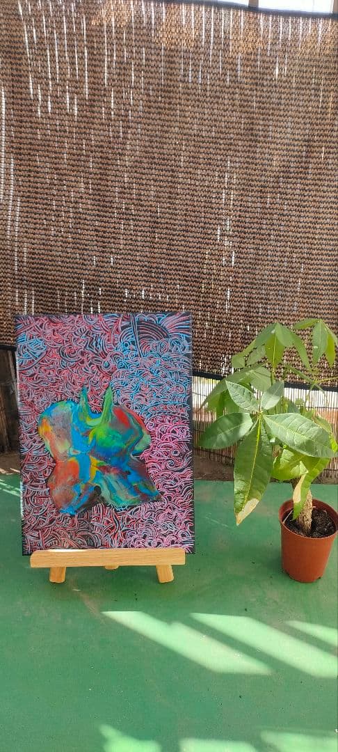 多色抽象アートキャンバス