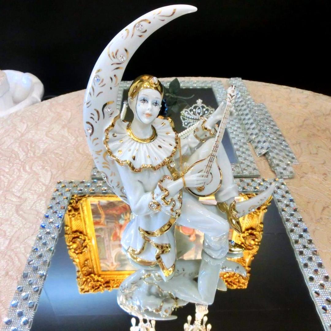 sabadin-vittorio　イタリア製　高級セラミック　ピエロオブジェ