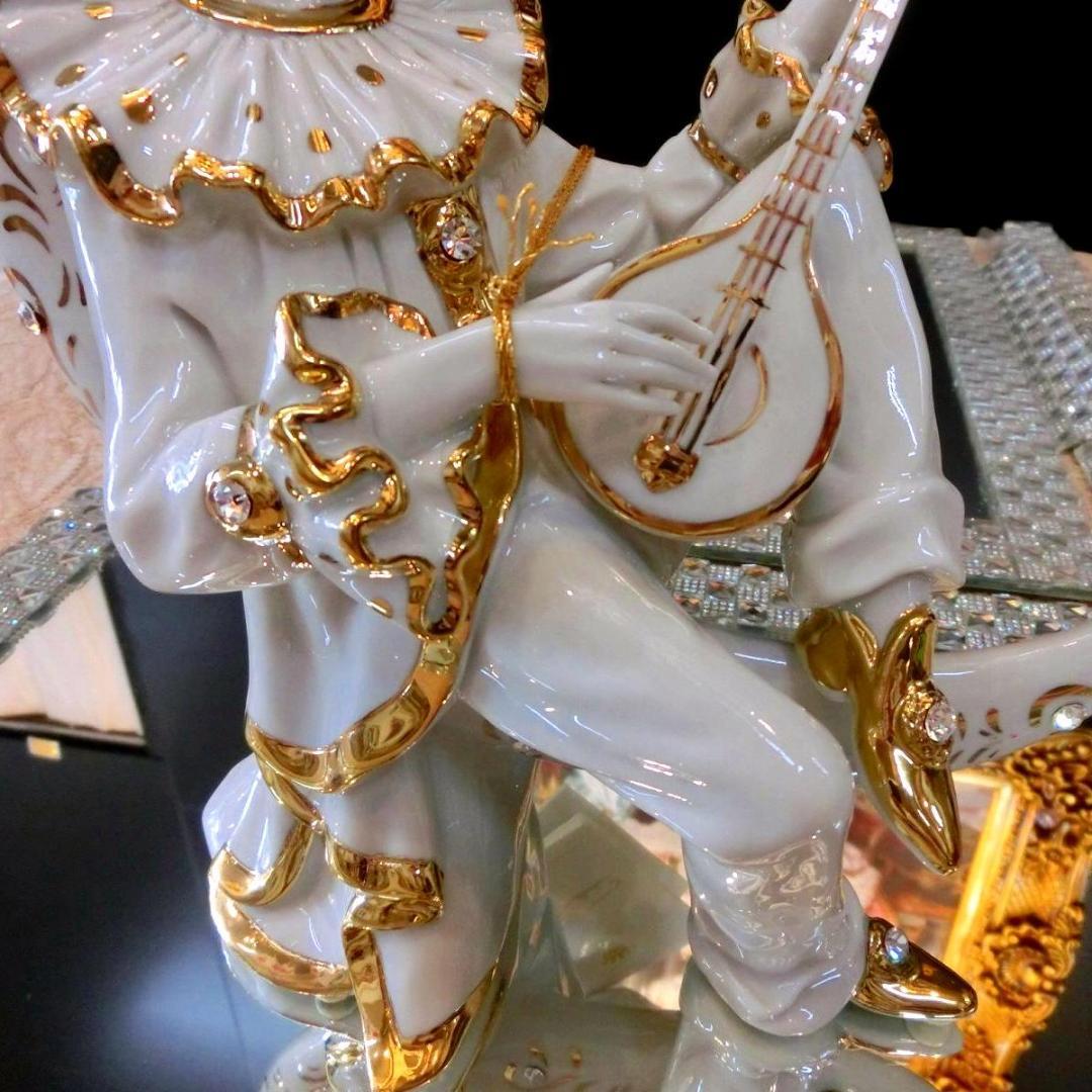 sabadin-vittorio　イタリア製　高級セラミック　ピエロオブジェ