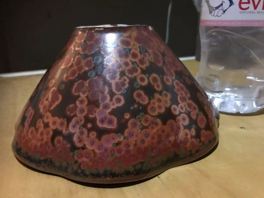 故宮保管委員会　天目茶碗 本物保証　火鳳凰束口茶盞　柿赤天目茶碗