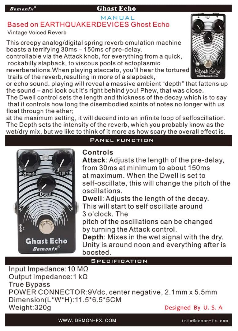 【レア】Ghast Echo ディレイ・リバーブ Demonfx