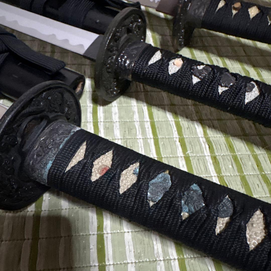 模造刀　模擬刀　武士　侍　伝統工芸　剣　ソード　太刀　　2本　小太刀2本　鍔