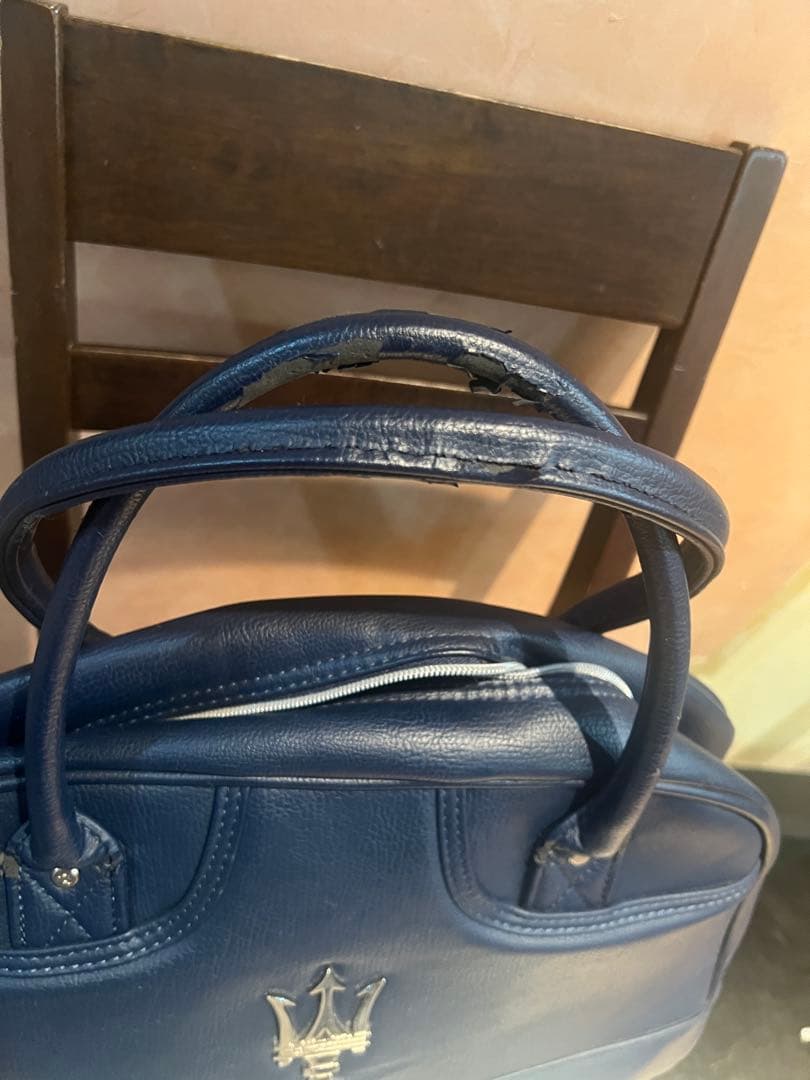 MASERATI ネイビー ハンドバッグ