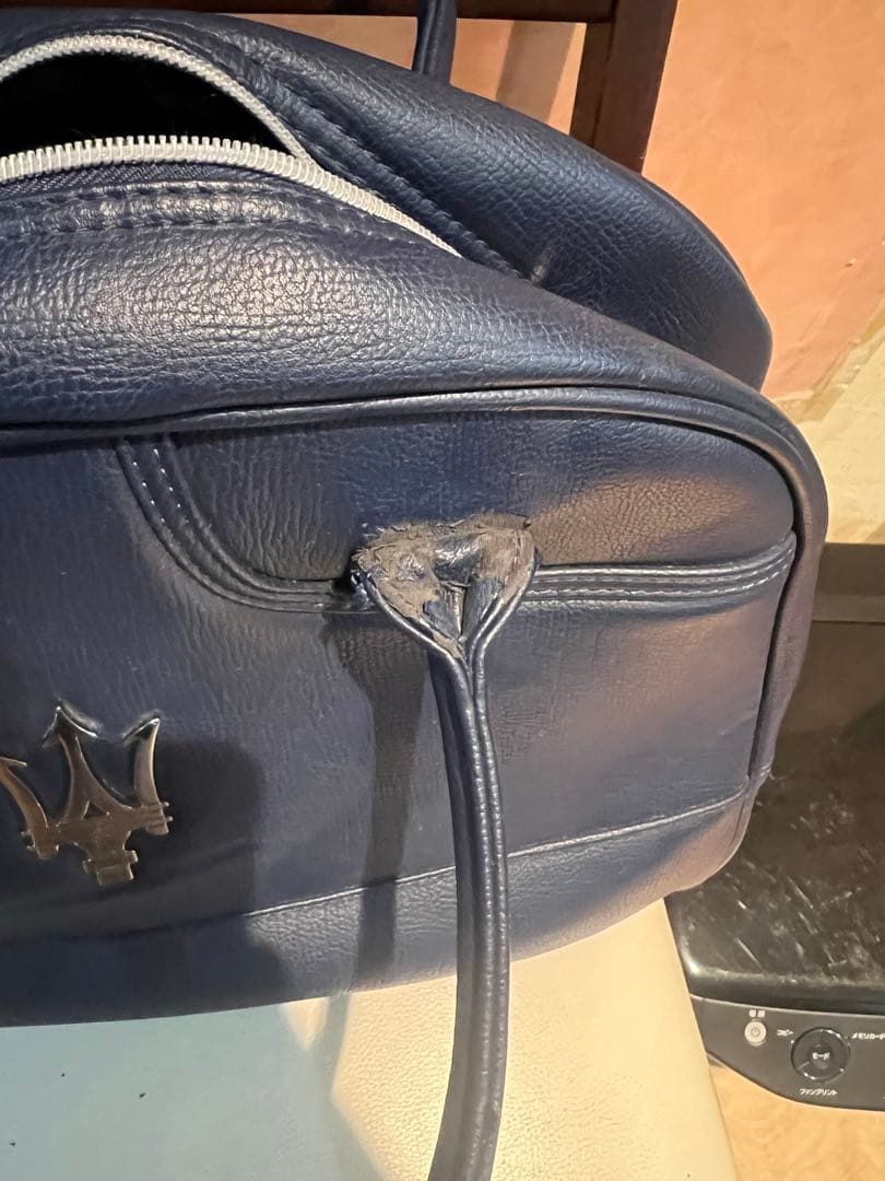 MASERATI ネイビー ハンドバッグ