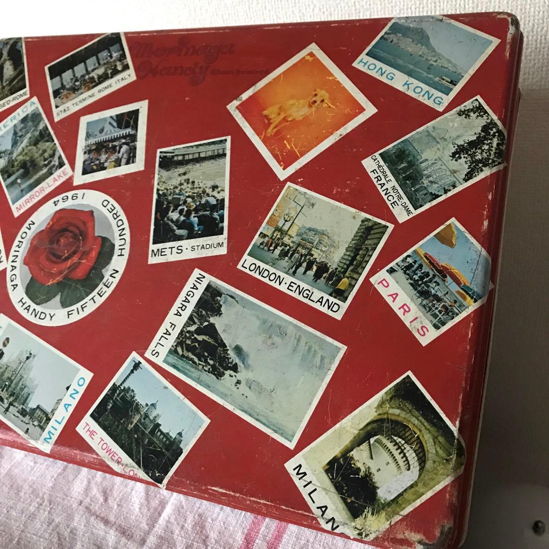 レア　昭和レトロ　スーツケース　トランク　TIN 森永お菓子缶　ヴィンテージ