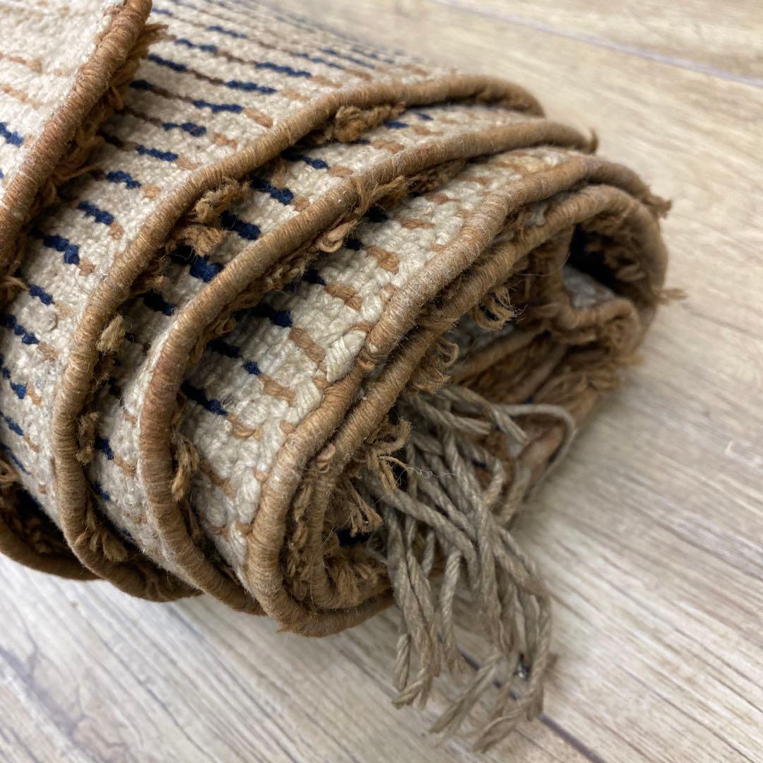 鍋島段通A 約173×93㎝　東さ7-1219③