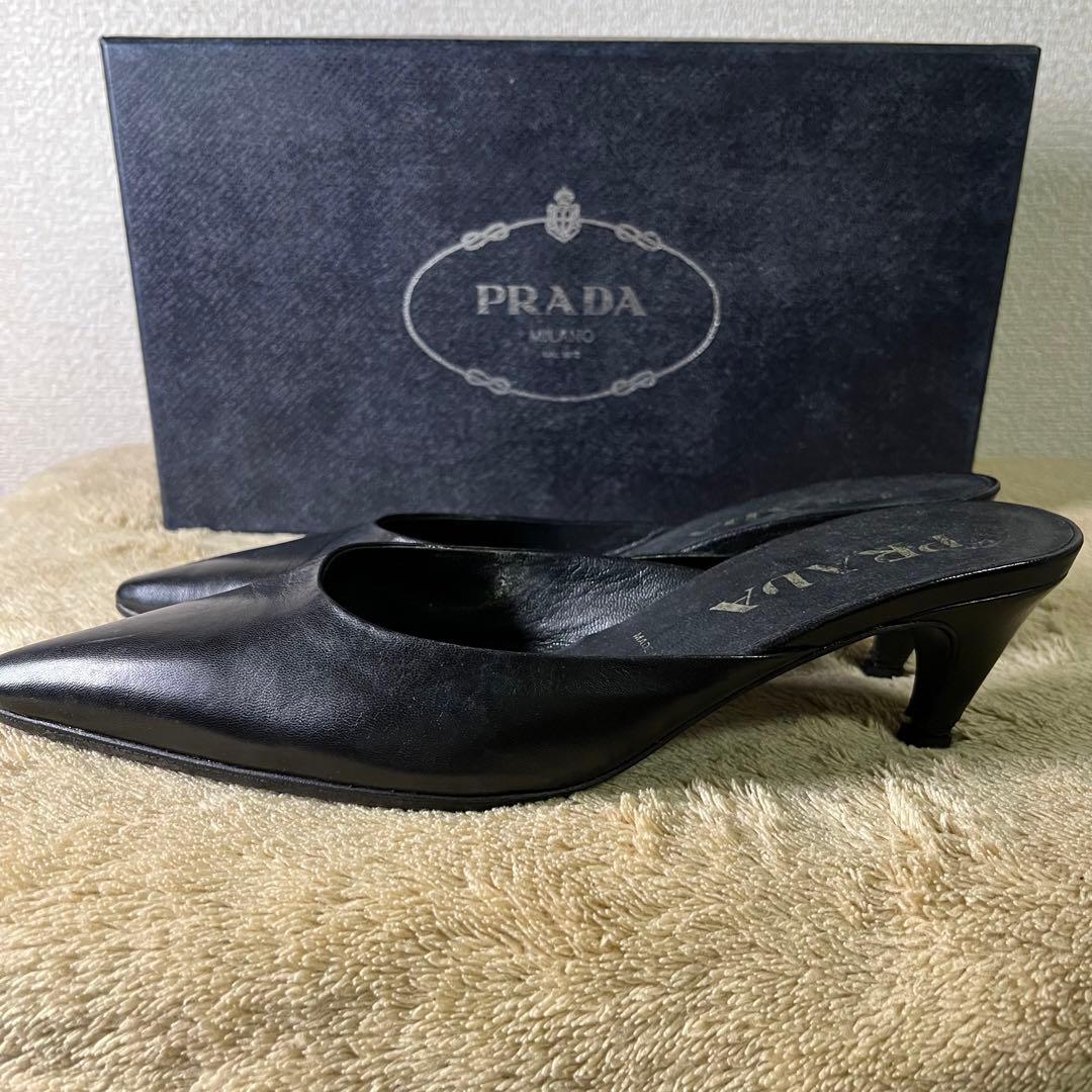プラダ PRADA 00'S アーカイブ ミュール ヒール 定価16万