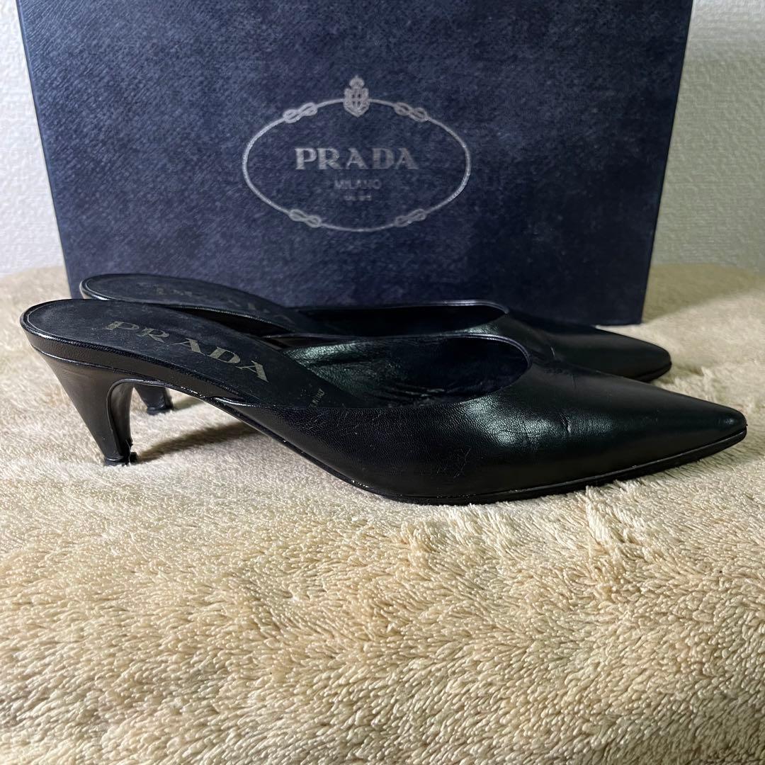 プラダ PRADA 00'S アーカイブ ミュール ヒール 定価16万