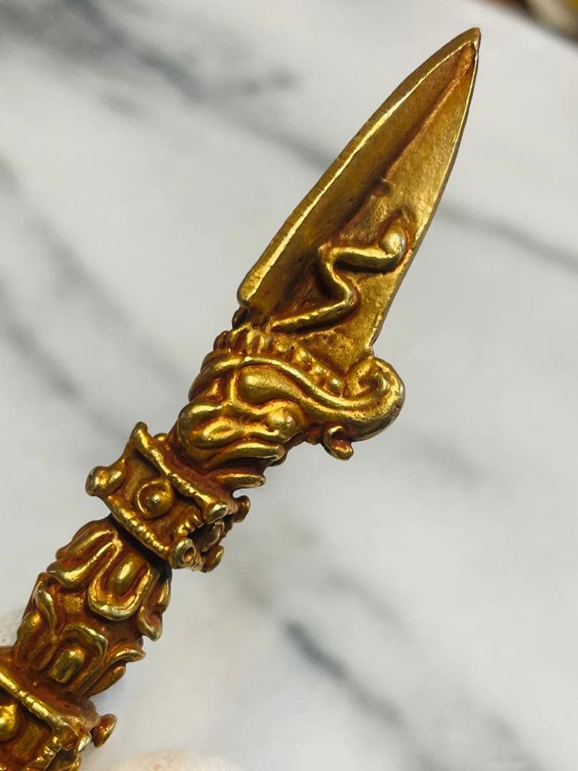 チベット密教 新品 プルパ　10㎝ 憤怒神　守護神　龍　655