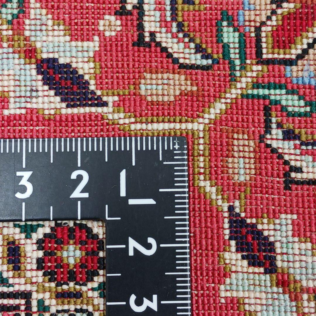 Y3261 高級ペルシャ絨毯 クム産 シルク100% 手織り 工房サイン