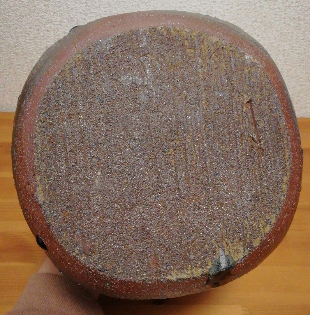 小島喜昭作　唐津焼　耳付　福の神　水指　共箱　茶道具