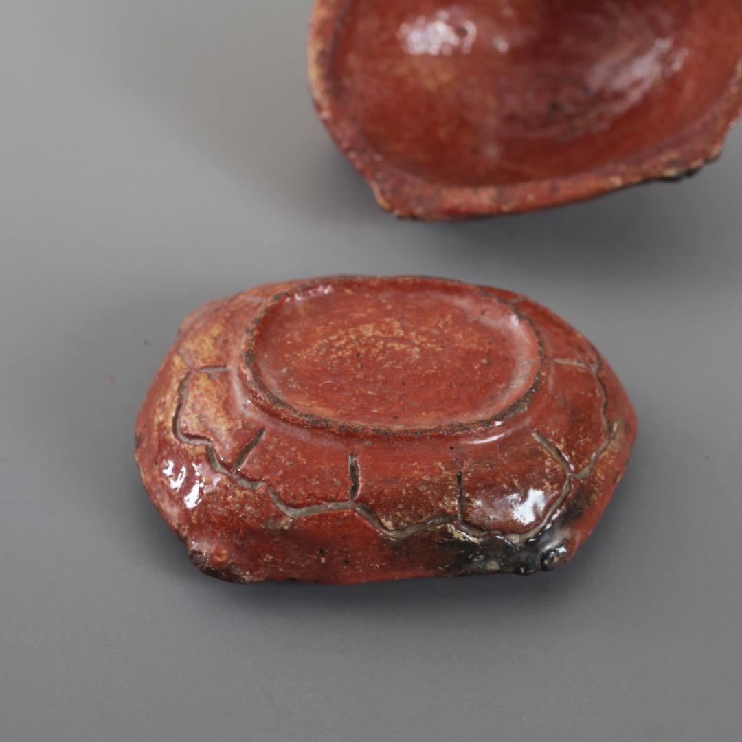 赤楽 亀 香合 茶人の花押 茶道具 古美術 古道具 アンティーク