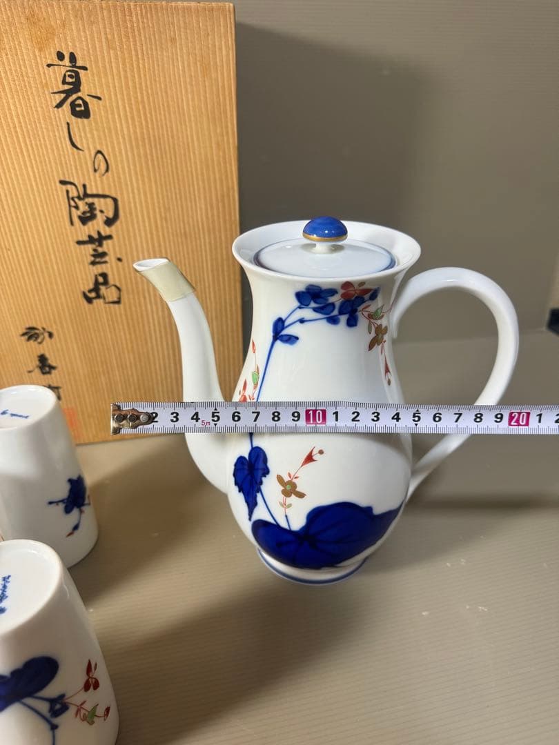 2370 香蘭社　オールド　1950年代　茶器セット　ティーポット1客　湯呑5客