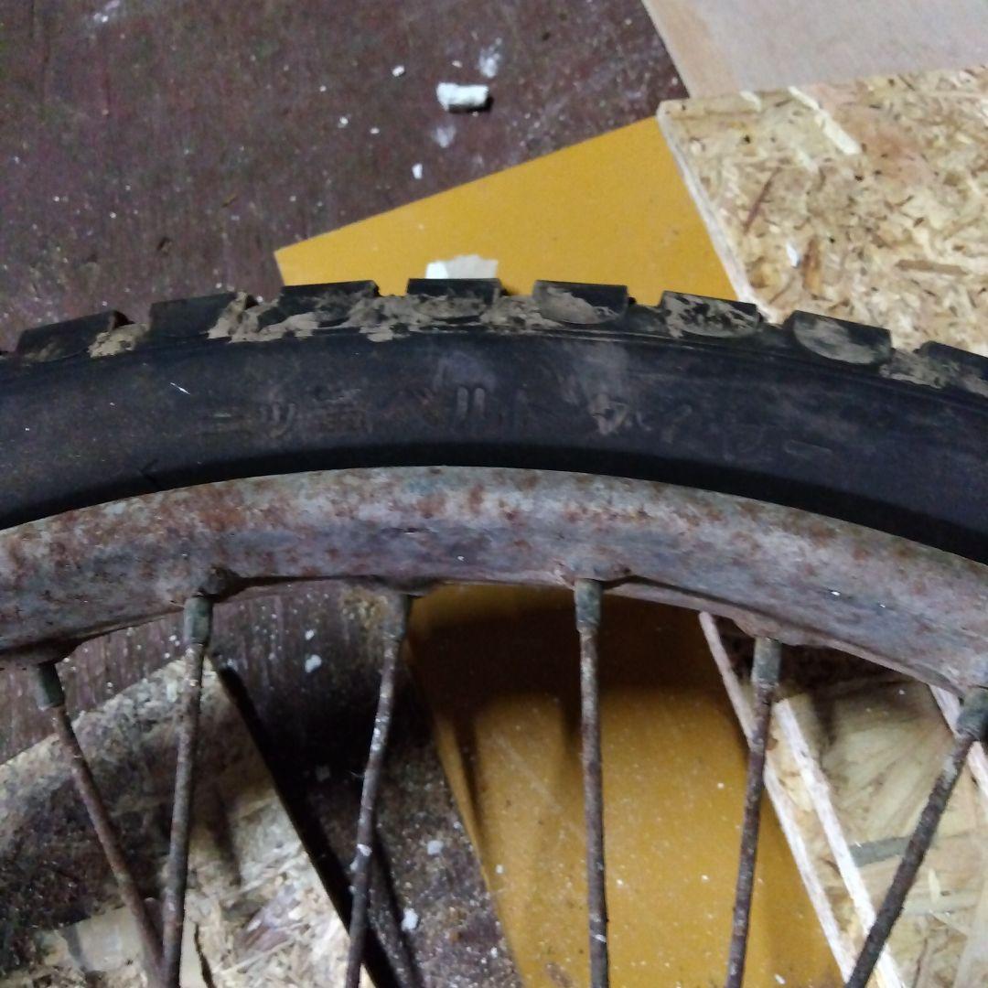 昭和レトロアンティーク　リヤカー　年代物　タイヤホイールのみ゙