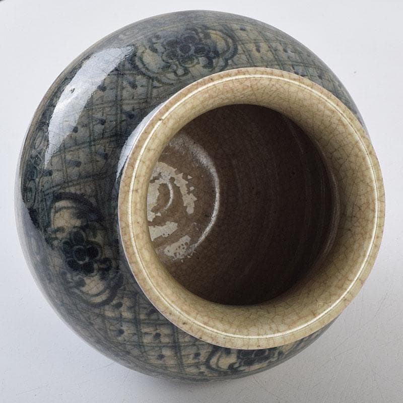 中国　安南染付　雲龍文　壷　C　9161