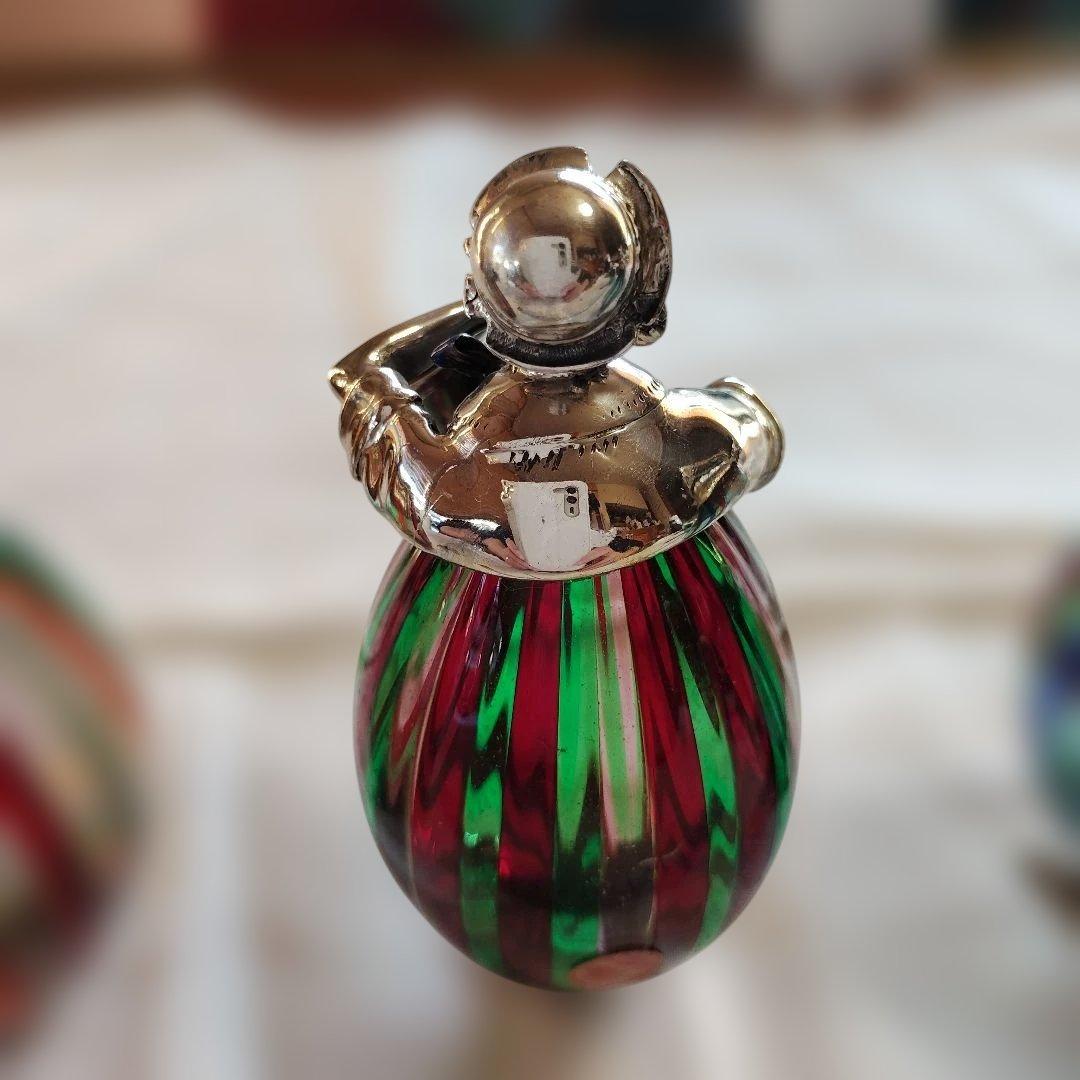 断*ぎ様 【美品】ヴィットリオ・アンジーニ作ピエロ神銀とガラス彫刻