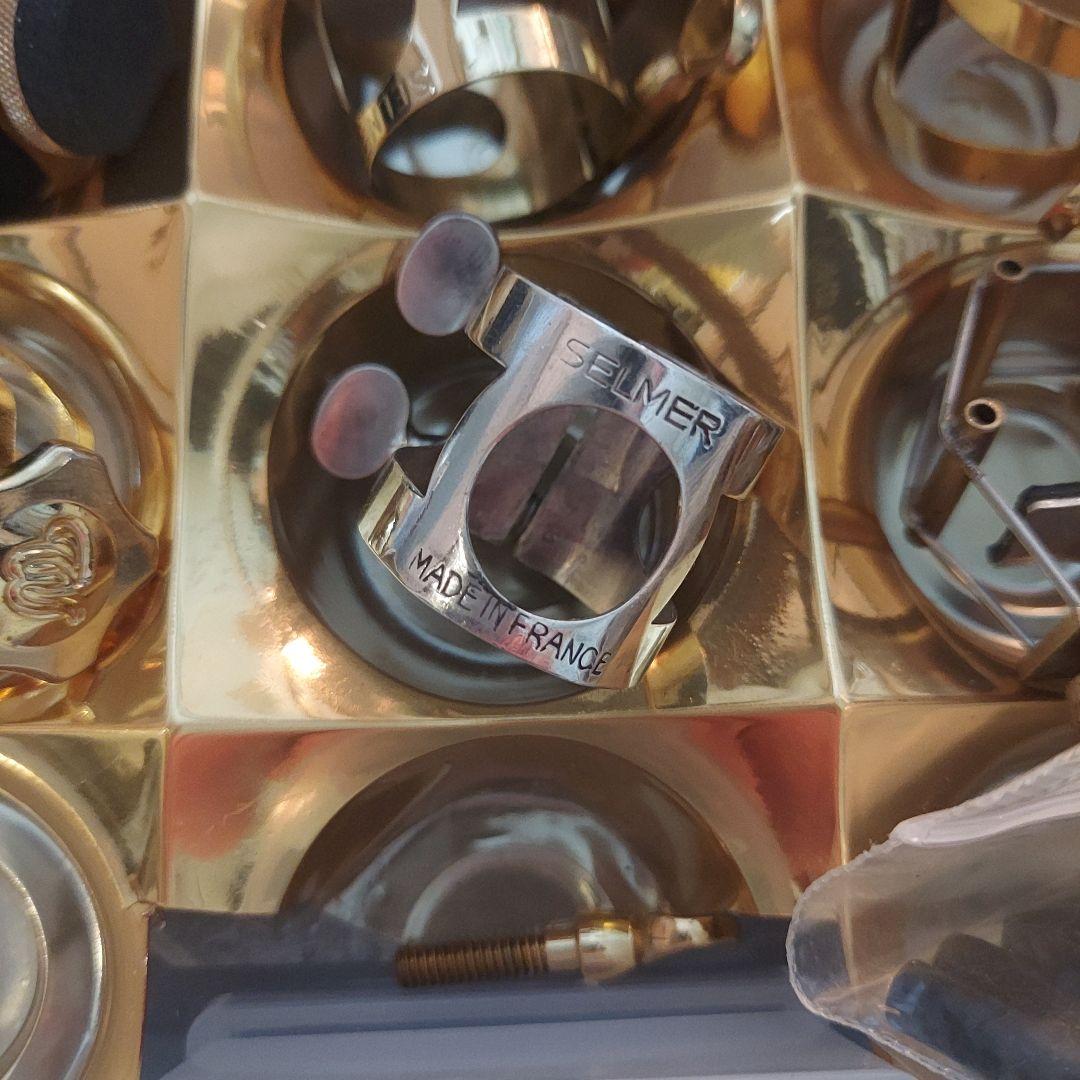 ソプラノサックス　リガチャー　SELMER　銀メッキ