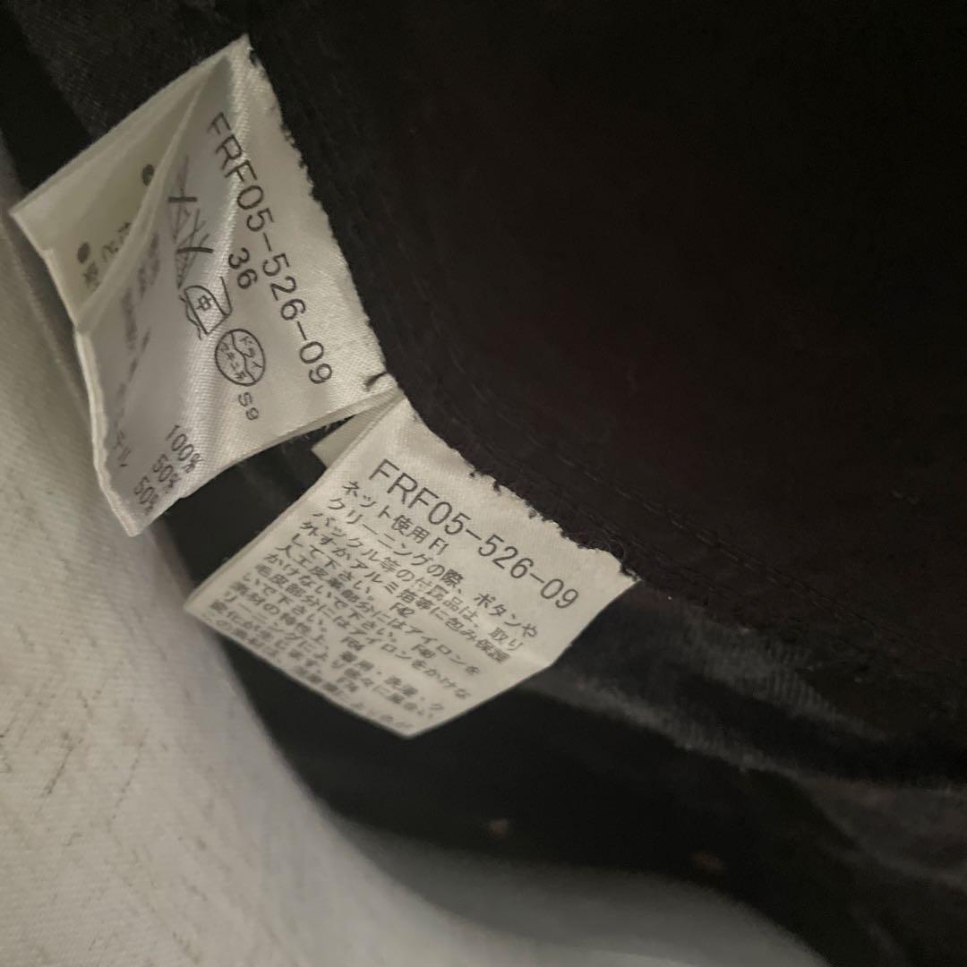 リアルファー付き＊モッズコート黒＊36＊バーバリーブルーレーベル