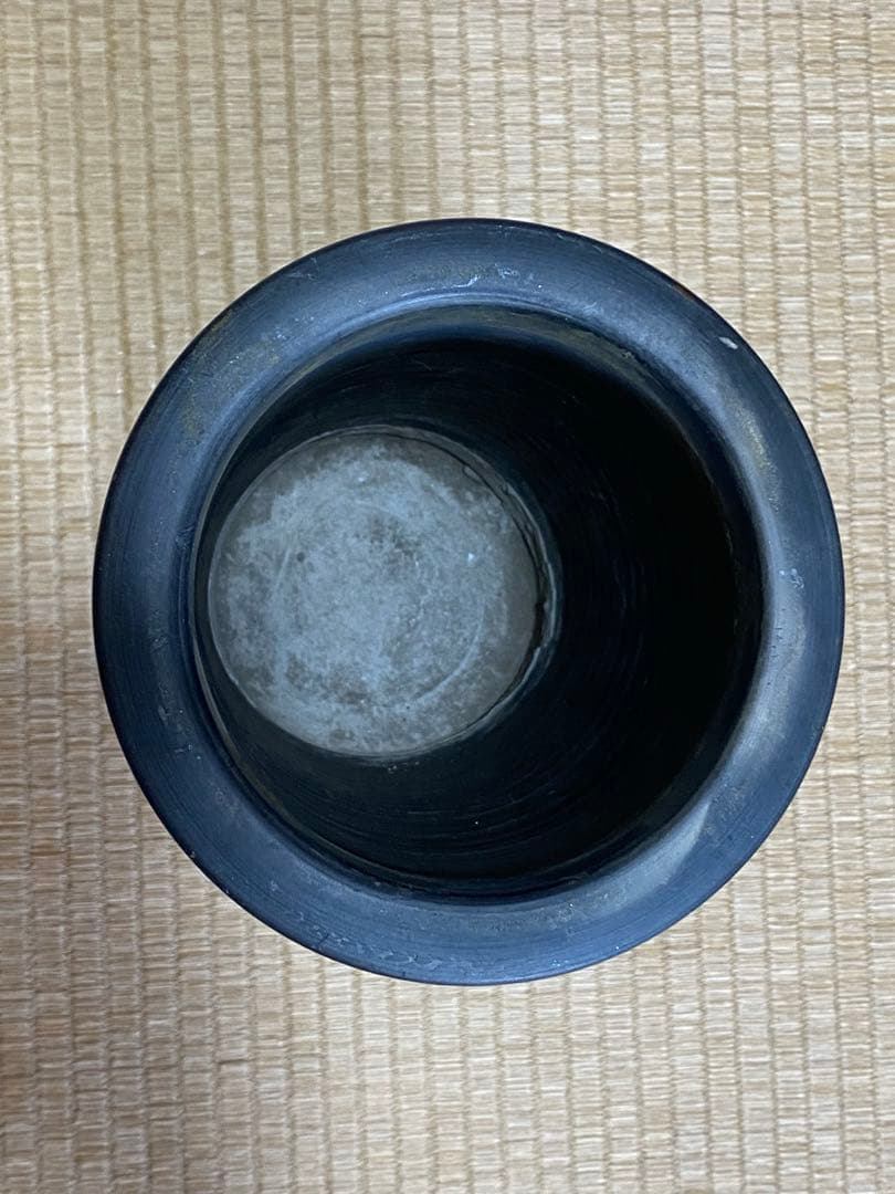 ⭐️明治時代 貼花 鬼面 鷹 翔雀文様 筒形壺 瓶 一点物 置物飾り 骨董品