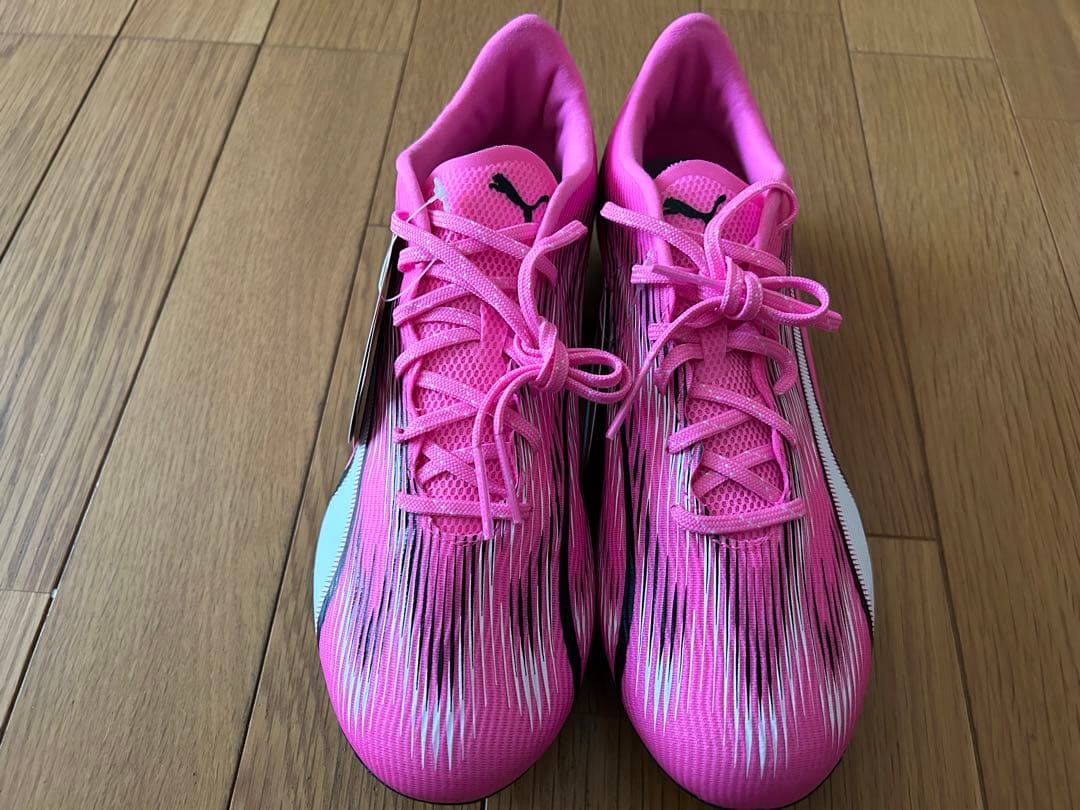 新品24cm■PUMA プーマ サッカースパイクピンクウルトラプロHG/AG
