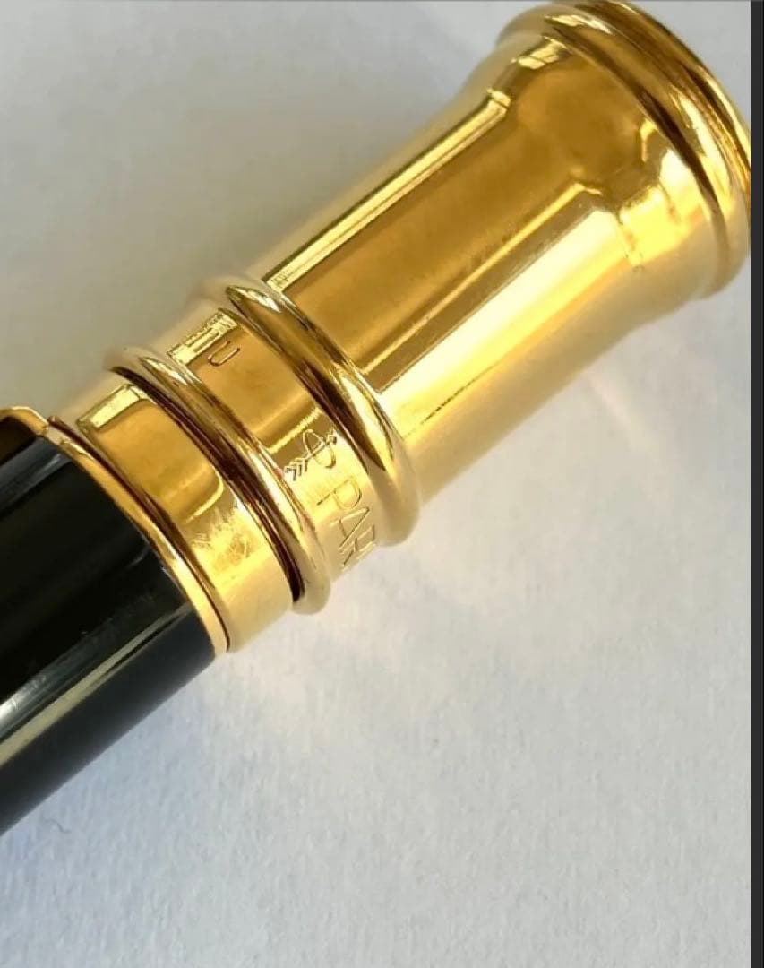 最終価格！英国製/重厚なブラック軸にダブル金環のパーカーデュオフォールドBP