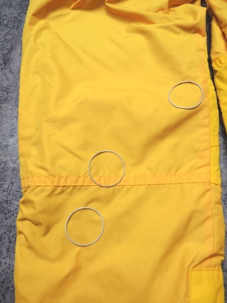 ノースフェイス サスペンダー付きスノーパンツ◆スキー/スノボー/メンズM/黄色