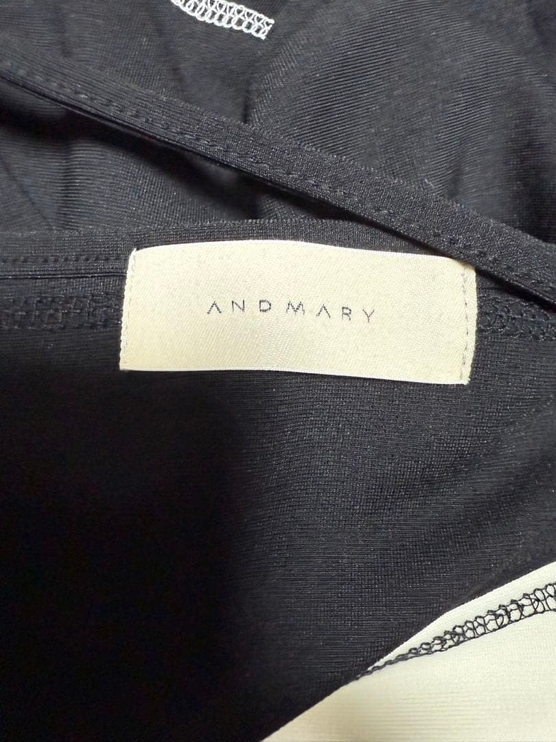 トップス ANDMARY Luca stitch tops black
