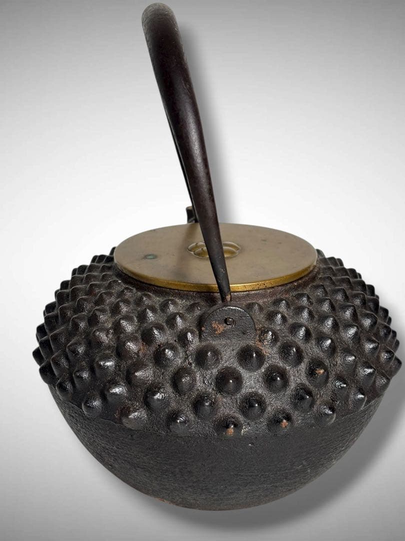 #龍文堂造 鬼あられ 鬼霰 鉄瓶/骨董