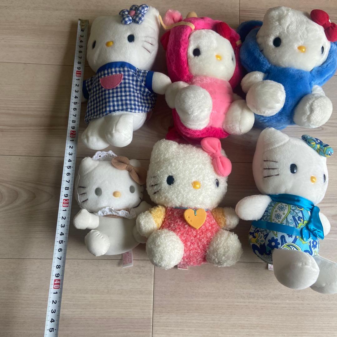 サンリオ　ハローキティぬいぐるみ 6体セット　平成レトロ　当時物　マスコットレア