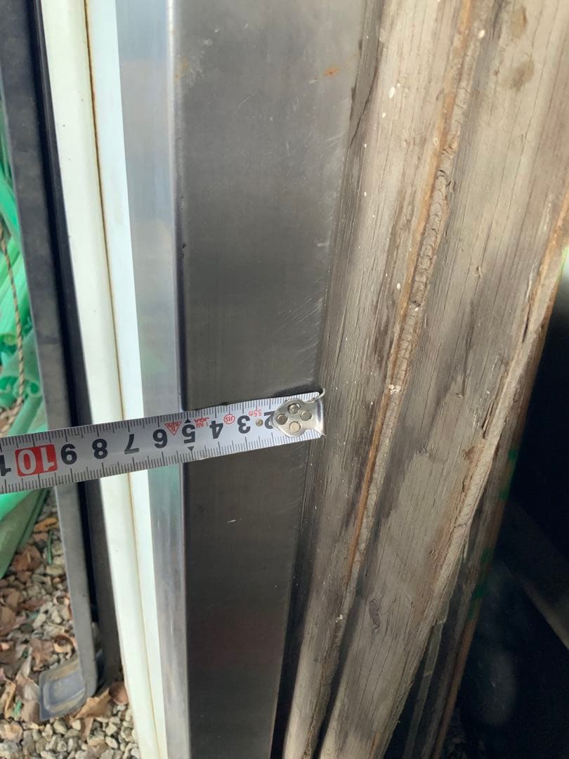 三菱ブルーテックキャンタースーパーワイド中古リア・アオリ(ステン付ヘアライン)