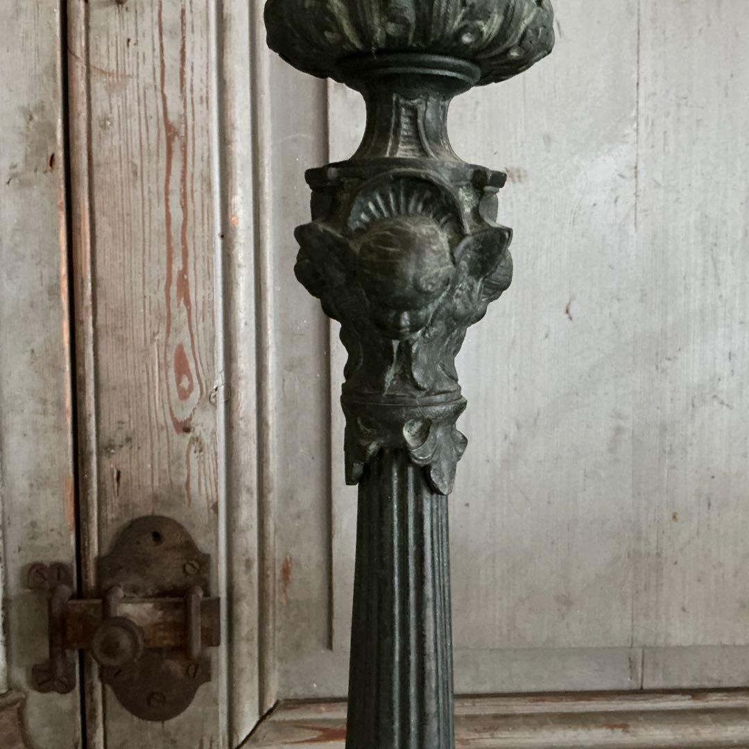 １９世紀中期　フランスアンティーク　祭壇用大きな燭台　教会　キャンドルスタンド